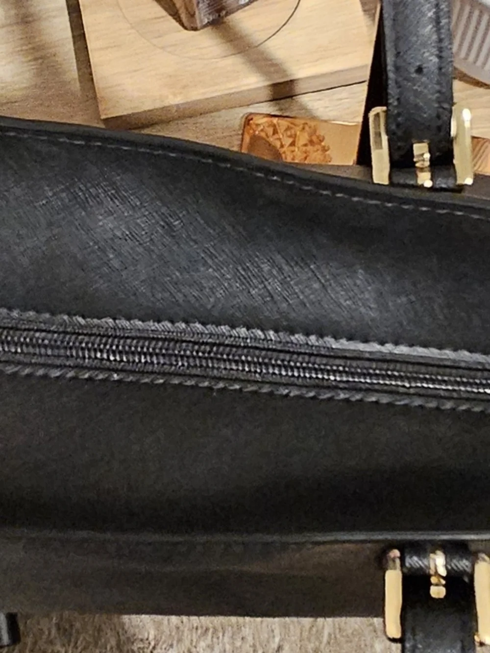 Michael Kors Black Saffiano Leather Tote Bag - Picture 6 of 12